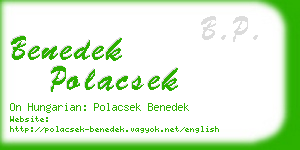 benedek polacsek business card